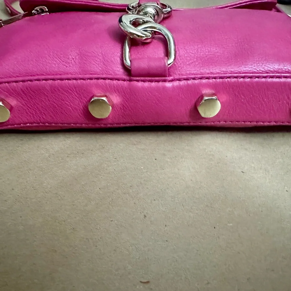 Rebecca Minkoff Mini MAC Hot Pink Leather Crossbody Shoulder Bag